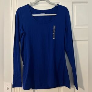 Blue long sleeve blouse